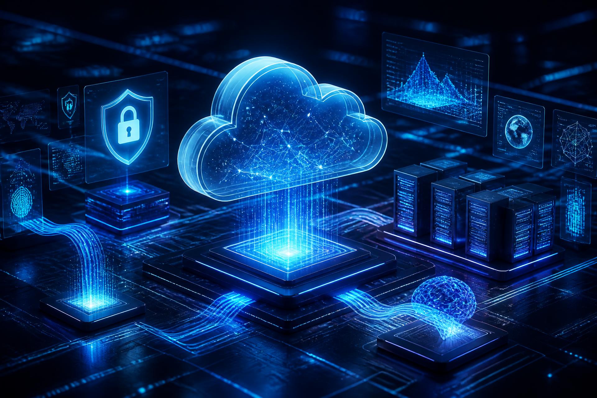 Enterprise cloud, AI, and cyber security network visualization